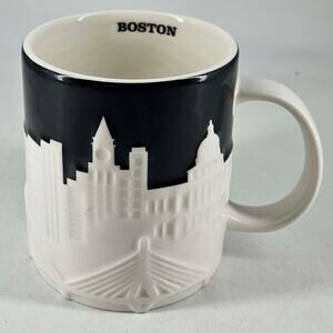 Starbucks Boston City Skyline 3D Relief Coffee Tea Mug 2012 Collector Series Cup